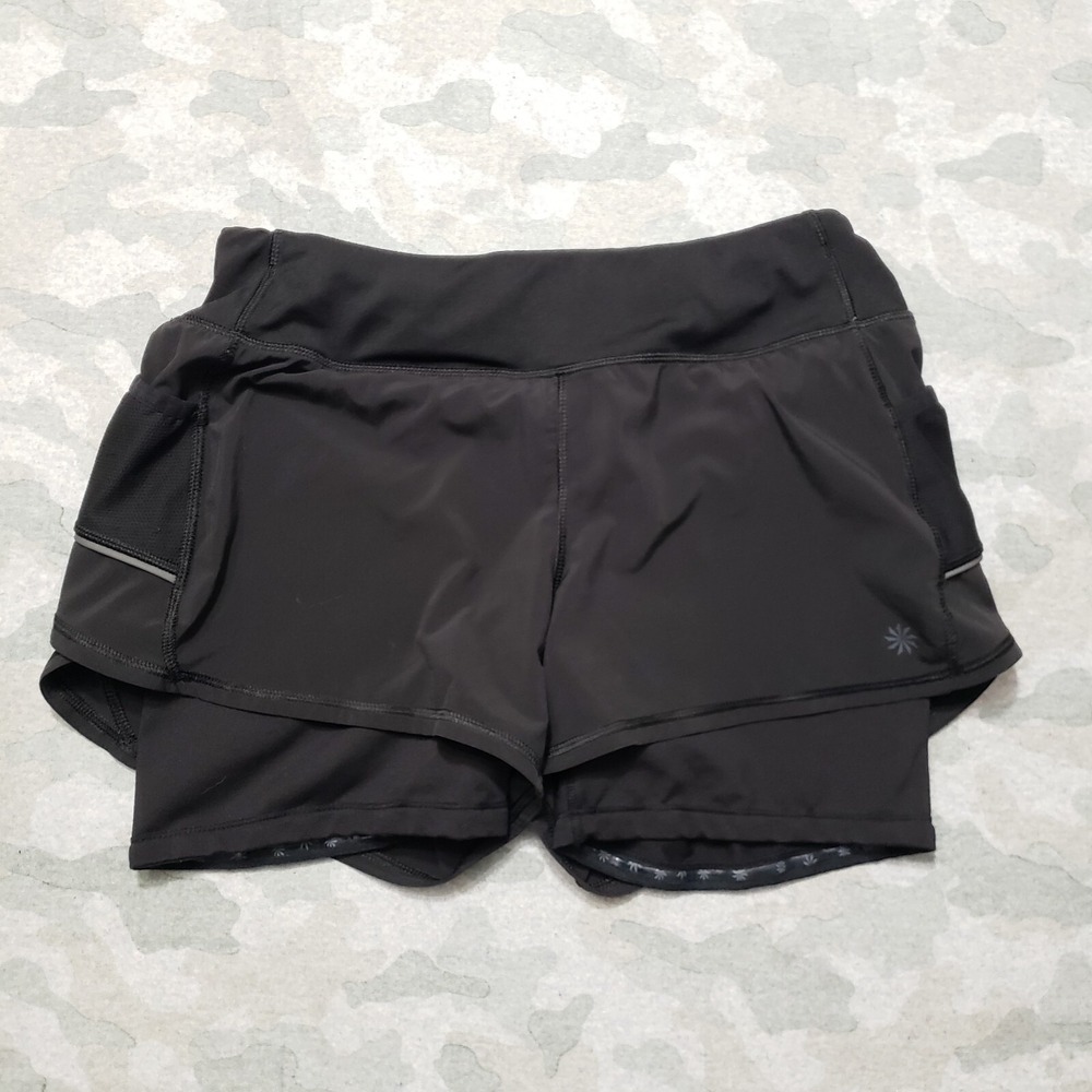 Athleta Shorts Womens Small Black Lined Pull On Lightweight